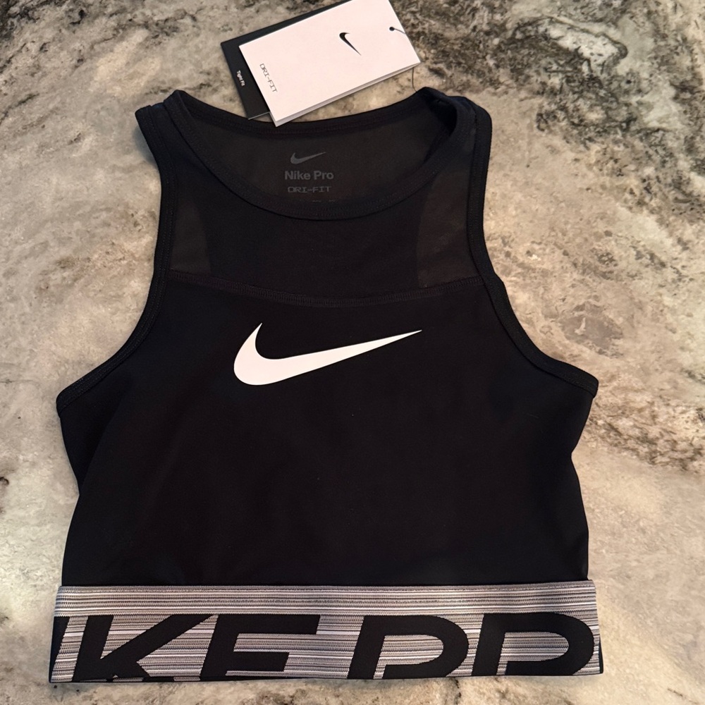 Nike Pro Black and White Sports Bra